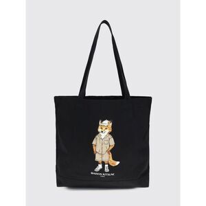 Maison Kitsune Men Maison Kitsune Printed Cotton Tote Bag